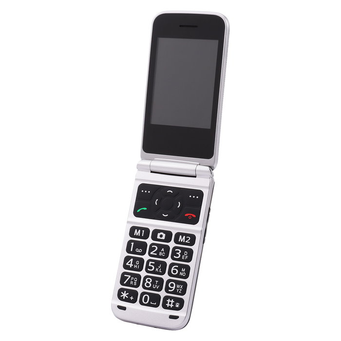 Olympia Vitus 4G Negro - Teléfono Móvil con Tapa, Cámara, Pantalla 2.8", Bluetooth, GSM, Radio FM, MicroSD hasta 64 GB