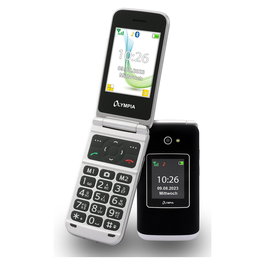 Olympia Vitus 4G Negro - Teléfono Móvil con Tapa, Cámara, Pantalla 2.8", Bluetooth, GSM, Radio FM, MicroSD hasta 64 GB