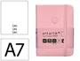 Antartik Cuaderno A7 Tapa Dura Rosa Pastel, Hojas Lisas, 80 Hojas, 80 gr FSC