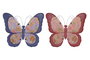 DKD Home Decor Decoración de Pared Metal Mariposa Surtido de 2