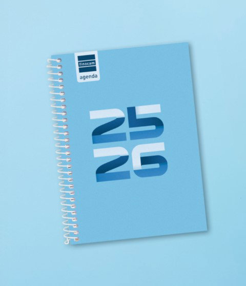 Finocam Agenda Escolar 2025-2026 Semana Vista Horizontal 8º 120x164 Azul 645000126
