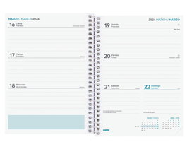 Finocam Agenda Escolar 2025-2026 Semana Vista Horizontal 8º 120x164 Azul 645000126