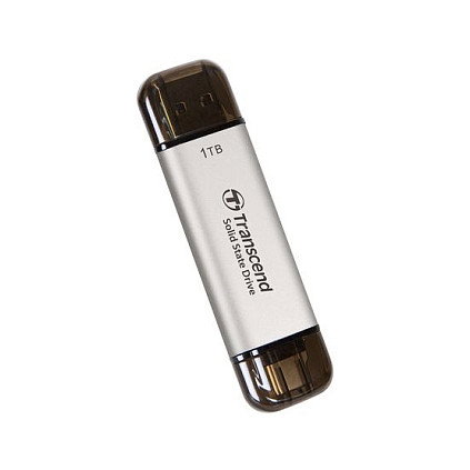 Transcend ESD310S 1 TB External SSD USB 10Gbps Type C/A Silver Transcend ESD310S 1 TB External SSD USB 10Gbps Type C/A Silver