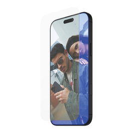 PanzerGlass Protector de Pantalla Anti-Blue Light para iPhone 16 Pro UWF | Anti-rayones, Anti-golpes, Transparente, Vidrio Templado