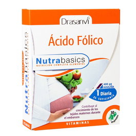 DRASANVI Ácido Fólico Nutrabasics 400 mg 30 Cápsulas