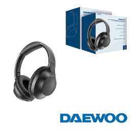 Daewoo Auricular de Diadema Bluetooth 5.3, Conectividad Inalámbrica, Color Negro - Ref: AURICULAR DAEWOO DIADEMA BLUETOOTH 5.3 NEGRO