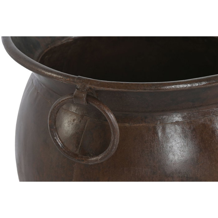 DKD Home Decor Ánfora de Hierro Patinado Marrón