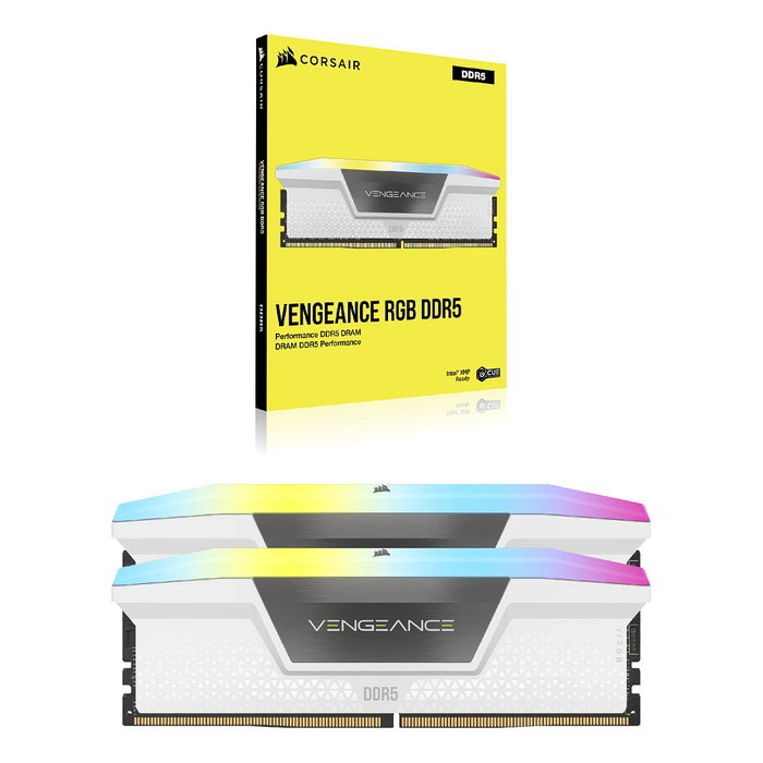 Corsair Vengeance RGB 32 GB (2 x 16 GB) DDR5 6400 MHz Blanco