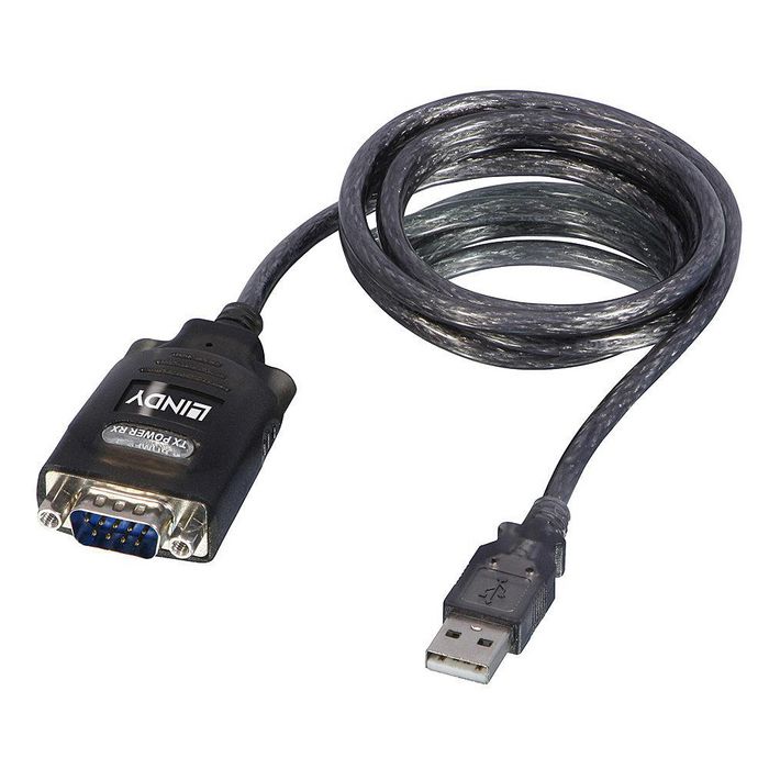 Lindy Adaptador USB a Serie RS232 con Retención de Puerto COM