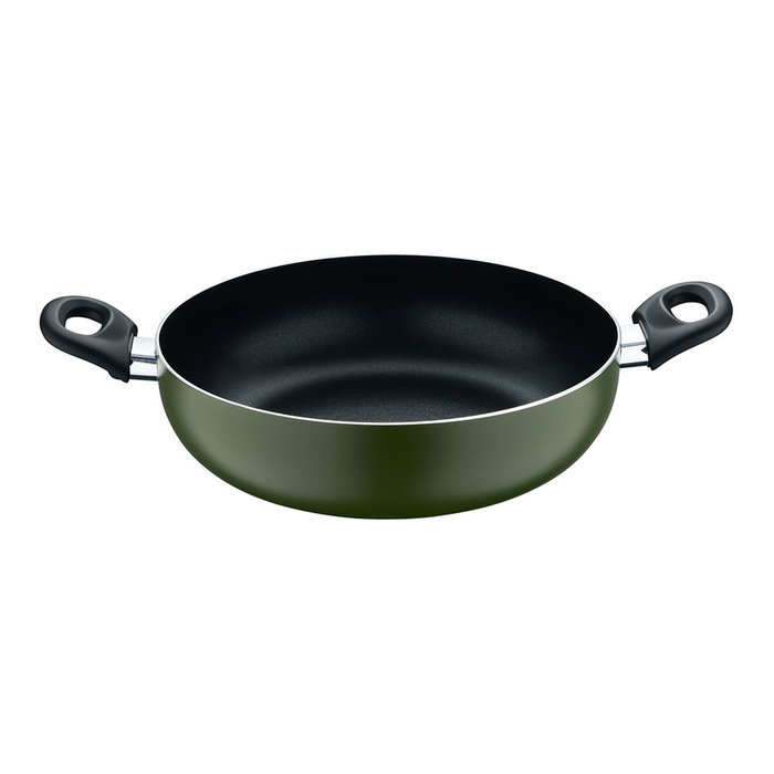 San Ignacio Cacerola Experto de Aluminio Prensado con Tapa de Cristal, 28 cm