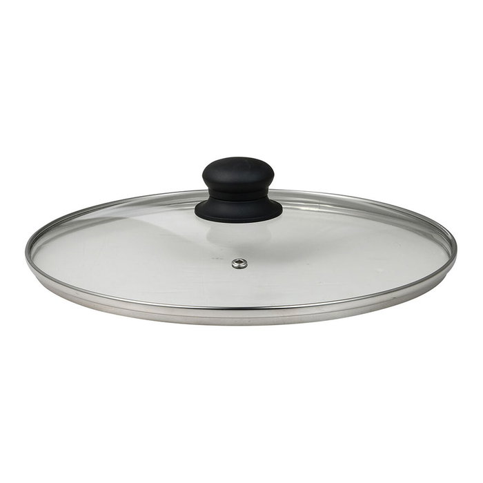 San Ignacio Cacerola Experto de Aluminio Prensado con Tapa de Cristal, 28 cm