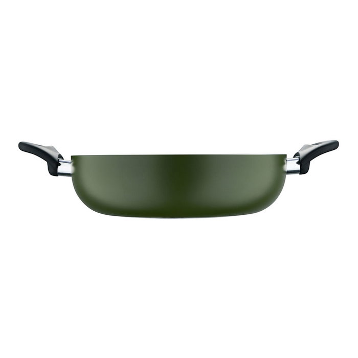 San Ignacio Cacerola Experto de Aluminio Prensado con Tapa de Cristal, 28 cm