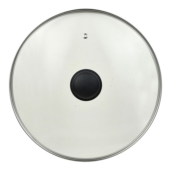 San Ignacio Cacerola Experto de Aluminio Prensado con Tapa de Cristal, 28 cm