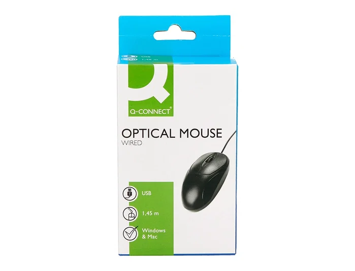 Q-connect Ratón óptico 800 DPI USB negro con cable Q-connect Ratón óptico 800 DPI USB negro con cable
