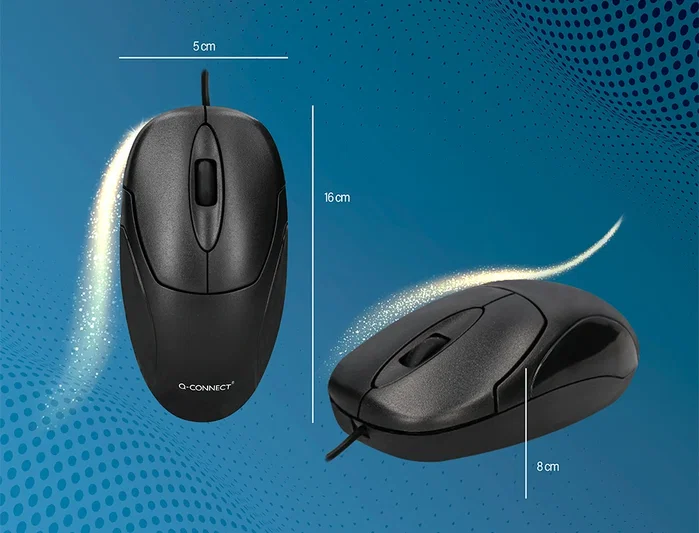 Q-connect Ratón óptico 800 DPI USB negro con cable Q-connect Ratón óptico 800 DPI USB negro con cable