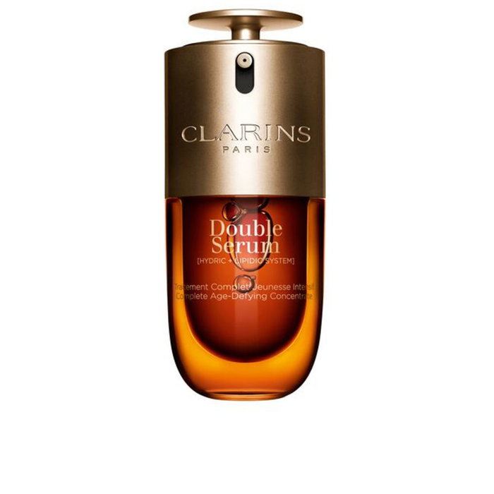 Clarins Double Serum - Concentrado Antiedad Tratamiento Facial - Antiarrugas, Reafirmante, Antioxidante, Hidratación Intensa - 30 ml Clarins Double Serum - Concentrado Antiedad Tratamiento Facial - Antiarrugas, Reafirmante, Antioxidante, Hidratación Intensa - 30 ml