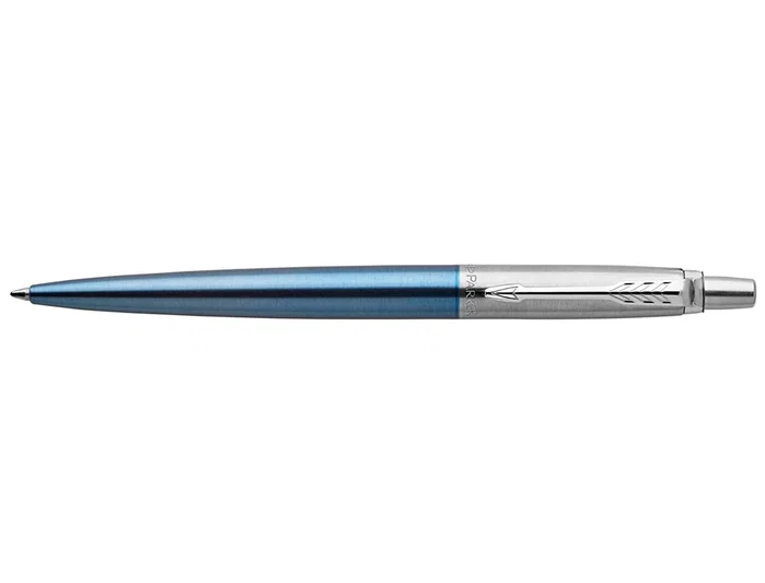 Parker Bolígrafo Jotter Waterloo Blue con Ribete Cromado y Tinta Azul Parker Bolígrafo Jotter Waterloo Blue con Ribete Cromado y Tinta Azul