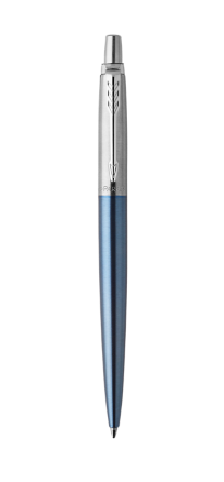 Parker Bolígrafo Jotter Waterloo Blue con Ribete Cromado y Tinta Azul Parker Bolígrafo Jotter Waterloo Blue con Ribete Cromado y Tinta Azul