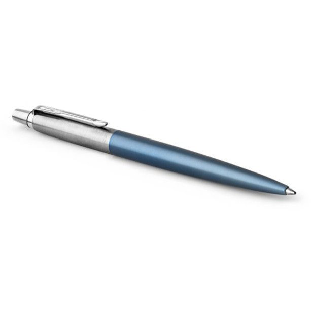 Parker Bolígrafo Jotter Waterloo Blue con Ribete Cromado y Tinta Azul Parker Bolígrafo Jotter Waterloo Blue con Ribete Cromado y Tinta Azul