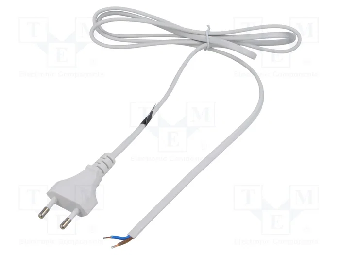 POS Cable de alimentación H03VVH2-F 2x0,75mm2 blanco POS Cable de alimentación H03VVH2-F 2x0,75mm2 blanco