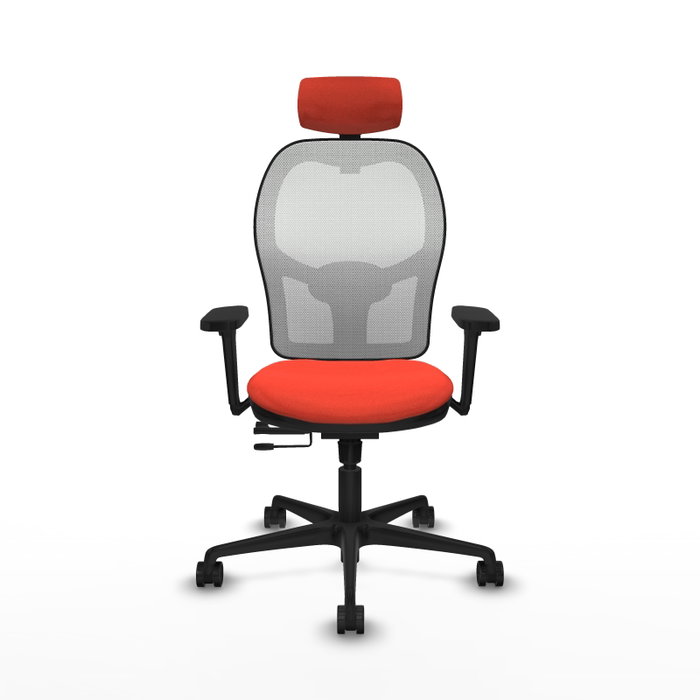 PIQUERAS Y CRESPO Silla de oficina Jorquera Sincro/Traslack Naranja y Blanco