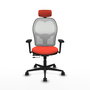 PIQUERAS Y CRESPO Silla de oficina Jorquera Sincro/Traslack Naranja y Blanco