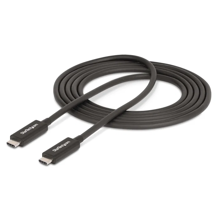 StarTech Cable Thunderbolt 4 Activo de 2m, 40Gbps, 100W PD, Negro