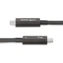 StarTech Cable Thunderbolt 4 Activo de 2m, 40Gbps, 100W PD, Negro