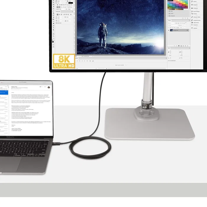 StarTech Cable Thunderbolt 4 Activo de 2m, 40Gbps, 100W PD, Negro