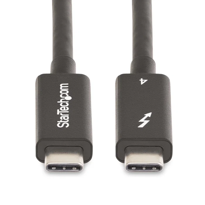 StarTech Cable Thunderbolt 4 Activo de 2m, 40Gbps, 100W PD, Negro