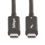 StarTech Cable Thunderbolt 4 Activo de 2m, 40Gbps, 100W PD, Negro