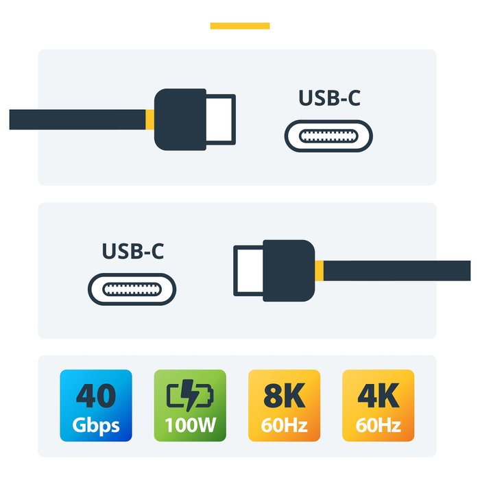 StarTech.com Cable Thunderbolt 4 Activo 2m 40 Gbps 100W Negro A40G2MB-TB4-CABLE
