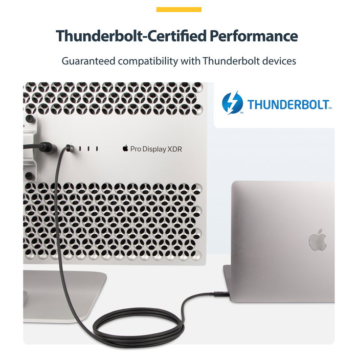 StarTech.com Cable Thunderbolt 4 Activo 2m 40 Gbps 100W Negro A40G2MB-TB4-CABLE