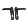 Cisa Juego Placas Manilla + Bocallave Puertas Cortafuegos Negro 1.07070.26.0