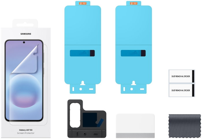 Samsung EF-UA576CTEGWW Protector de pantalla y trasero para Galaxy A57 5G, 2 piezas