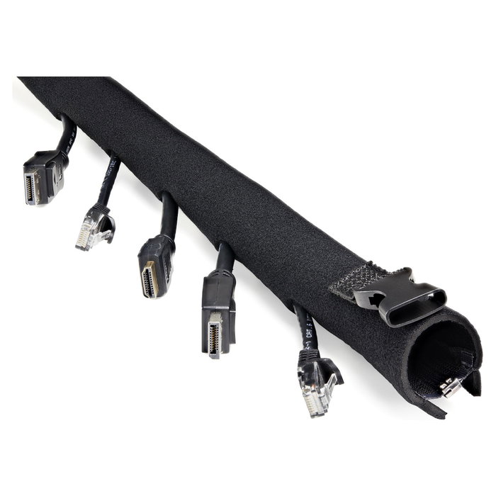 StarTech de 1m Manga de Neopreno con Cremallera y Hebilla, 3cm Diámetro