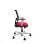 PIQUERAS Y CRESPO Silla de oficina Yunquera Rojo/Negro con mecanismo Sincro/Traslack