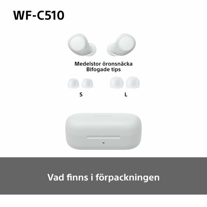 Sony WF-C510 Auriculares True Wireless Blancos con Estuche de Carga IPX4 Sony WF-C510 Auriculares True Wireless Blancos con Estuche de Carga IPX4
