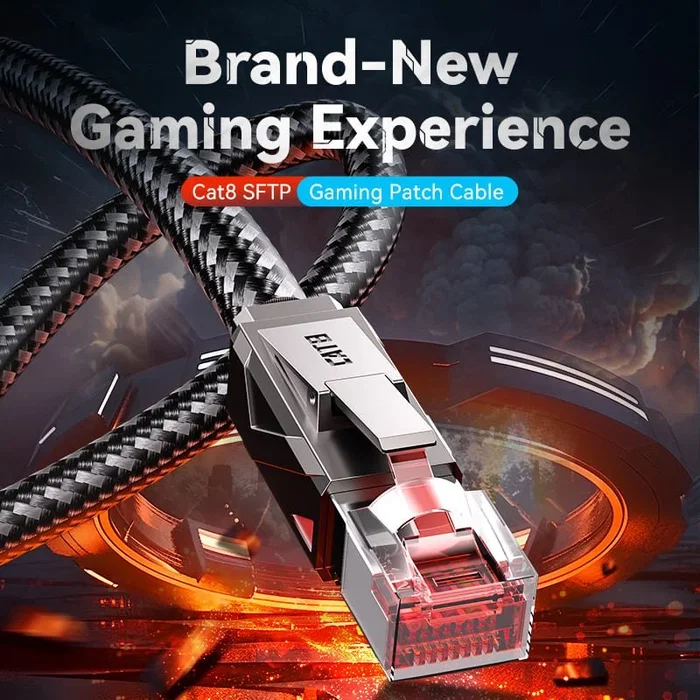 Vention Cable de Red Gaming Cat.8 SFTP 0.5m Gris