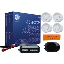 M-Tech Sensores de Aparcamiento CP7 con Zumbador - Blanco