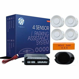 Sensor de Aparcamiento M-Tech CP7W Blanco 4 pcs 0,3 - 3 m