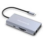 Conceptronic Docking Station 10 en 1 USB-C DONN20G Gris