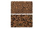 DKD Home Decor Felpudo Terraza Y Jardin Coco Goma Marron Negro 45 x 2.3 x 75 cm