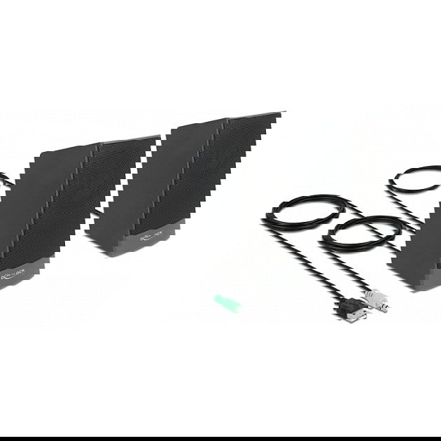 DeLOCK Altavoces Estéreo 2.0 para PC con USB y Conector 3.5 mm, 3W, Color Negro - Ideal para Mesa y Escritorio