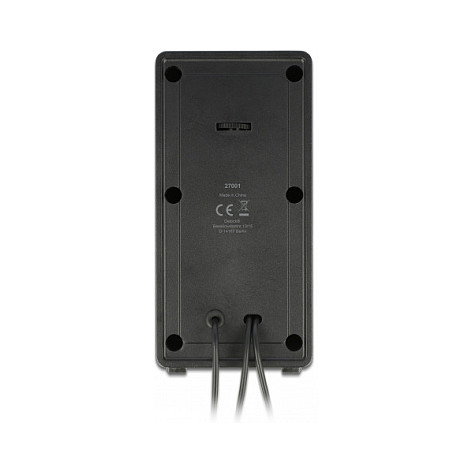 DeLOCK Altavoces Estéreo 2.0 para PC con USB y Conector 3.5 mm, 3W, Color Negro - Ideal para Mesa y Escritorio