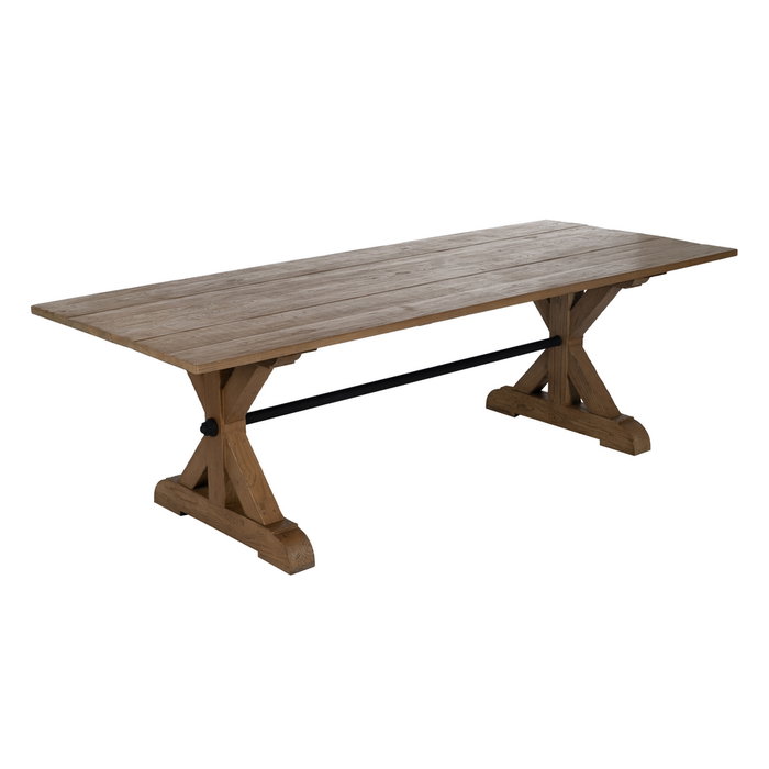 Mesa Comedor Madera de Roble Salón 240 X 98 X 76 cm