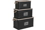 Baul Loft DKD Home Decor Negro Marron 35.5 x 35 x 68 cm Set de 3
