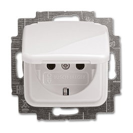 BUSCH JAEGER 4011395219201 Enchufe Tipo F 1P+E Blanco 250V 16A con Klappdeckel