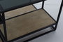 DKD Home Decor Mesa de Centro Metal Madera 120x60x50 Negro y Natural