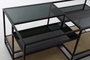 DKD Home Decor Mesa de Centro Metal Madera 120x60x50 Negro y Natural